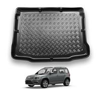 NOMAD Skoda Yeti (2009-2017) Boot Liner [Lower Boot Position] Tailored Fit Car Floor Mat Protector Non Slip Waterproof Raised Edges Compatible Custom Fit Accessory Black Dog & Pet Friendly