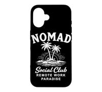 Nomad Social Club Remote Work Paradise Vacation Case for iPhone 16