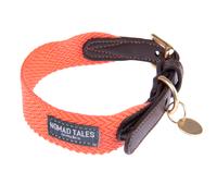 Nomad Tales Bloom Collar - Coral - Size XS: 30 - 36 cm Neck Circumference, 25mm Width