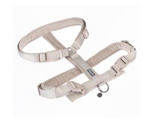 Nomad Tales Blush Harness - Taupe - Size M: 53 - 71 cm Chest Circumference, 20mm Width