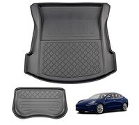 NOMAD Tesla Model 3 (2017-2020) Boot Liner Premium Tailored Fit Car Floor Mat Protector Easy Install Non Slip Thermoplastic Waterproof Dog & Pet Friendly Raised Edges Compatible Custom Fit Accessory