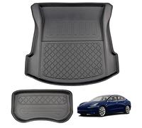 NOMAD Tesla Model 3 (2020+) Boot Liner Premium Tailored Fit Car Floor Mat Protector Easy Install Non Slip Thermoplastic Waterproof Dog & Pet Friendly Raised Edges Compatible Custom Fit Accessory