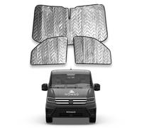 Nomad Thermal Screens for VW Crafter 2018+ Blackout Blinds Frost Protection | Insulated 3-piece set covers windscreen & both front windows - blocks light & UV, holds heat, cuts condensation, adds privacy