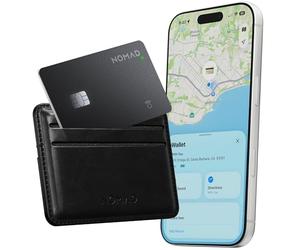 Nomad Tracking Card Pro I Premium Bluetooth Tracker in Card Format with Apple Find My I (Black)