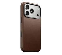 NOMAD Traditional Leather Case Brown Compatible with iPhone 17 Pro Leather Magsafe Charging Compatible Phone Case for iPhone 17 Pro