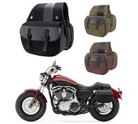 Nomad USA Quick-Easy Universal Fit Throw Over Motorcycle Canvas Biker Cargo Saddlebags (Black)
