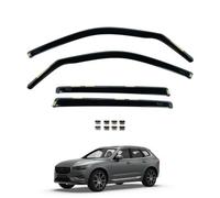 Team HEKO Wind Deflectors for Volvo XC60 2017+ Front and Rear Set of Window Deflectors, Accessories Smoked UV & Scratch Resistant Acrylic In-Channel Fitting Air Ventilation & Rain Protection