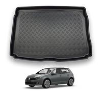 NOMAD VW Golf (2008-2013) [MK6] [Hatchback] Boot Liner Tailored Fit Car Floor Mat Protector Non Slip Waterproof Raised Edges Compatible Custom Fit Accessory Black Dog & Pet Friendly