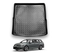 NOMAD VW Golf MK7 (2013-2019) Boot Liner [Estate Models] Tailored Fit Car Floor Mat Protector Non Slip Waterproof Raised Edges Compatible Custom Fit Accessory Black Dog & Pet Friendly