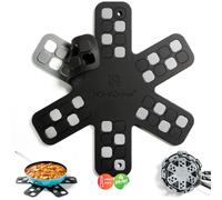 NOMADCHEF Dual-Use Silicone Pan Protectors for Stacking & Trivets for Hot Dishes | Silicone Trivet Mat | Perfect for Pot and Pan Protectors For Stacking | Cookware Protectors For Stacking (M-BLK/GREY)