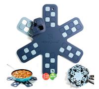 NOMADCHEF Dual-Use Silicone Pan Protectors for Stacking & Trivets for Hot Dishes | Silicone Trivet Mat | Perfect for Pot and Pan Protectors For Stacking | Cookware Protectors For Stacking (S-BLU/BLU)