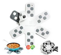 NOMADCHEF Dual-Use Silicone Pan Protectors for Stacking & Trivets for Hot Dishes | Silicone Trivet Mat | Perfect for Pot and Pan Protectors For Stacking | Cookware Protectors For Stacking (S-WHT/GREY)