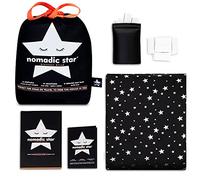 Nomadic Star Temporary Blackout Blinds Support Quality Sleep. Beautiful Easy Fit Blackout Blinds Stick On With Suction & Frame Fasteners for Max Hold | Sliver Back Reduces Heat | Adjustable 130x200