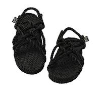 Nomadic State of Mind JC Sandal - All-Rope Six Cross Strap - Handmade Adjustable Rope Shoes - Machine Washable - Vegan Friendly - Secure Fitting, Long Lasting & Comfortable Feel - For Men & Women