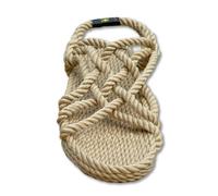 Nomadic State of Mind JC Sandal - All-Rope Six Cross Strap - Handmade Adjustable Rope Shoes - Machine Washable - Vegan Friendly - Secure Fitting, Long Lasting & Comfortable Feel - For Men & Women
