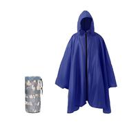 Nomadnia Plus Size Adult Rain Poncho with Hood and Zipper, Poncho Para Lluvia, Tactical Ponchos Adult For Camping, Hiking, Fishing, Travel and Outdoors. Easy to Pack. Blue