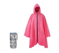 Nomadnia Plus Size Adult Rain Poncho with Hood and Zipper, Poncho Para Lluvia, Tactical Ponchos Adult For Camping, Hiking, Fishing, Travel and Outdoors. Easy to Pack. Pink