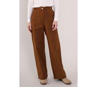 Nomads Clothing Women's Cotton Wide Leg Trousers in Brown | Size: 10 Nomads Clothing Brown 10
