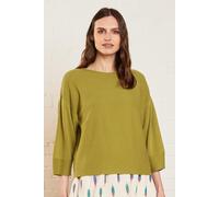 Nomads Clothing Women's GOTS Organic Cotton Bubble Sleeve Jumper in Light Khaki | Size: Large Nomads Clothing Light Khaki L