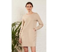 Nomads Clothing Women's Marl Organic Cotton Boatneck Tunic Dress in Beige | Size: 16 Nomads Clothing Beige 16