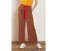 Nomads Clothing Women's Striped Viscose Trousers in Light Brown | Size: 12 Nomads Clothing Light Brown 12