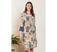 Nomads Clothing Women's Viscose Gathered Tunic Dress in Ivory | Size: 18 Nomads Clothing Ivory 18