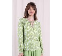 Nomads Clothing Women's Womens Smocked Tie Front Blouse in Light Green | Size: 16 Nomads Clothing Light Green 16