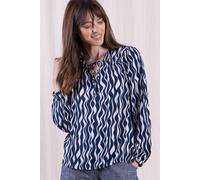 Nomads Clothing Women's Womens Smocked Tie Front Blouse in Navy | Size: 18 Nomads Clothing Navy 18