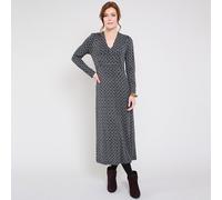 Nomads Wrap Front Midi Dress - Raven