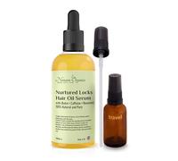 Nomara Organics Hair Growth Oil Serum with Caffeine, Biotin, Rosemary, 100% Natural, Travel Bottle, Vitamins, Coffee Oil, 100mL, Gift Set, Potent Elixir, Regrowth, Anti-Hair Loss, Vegan, Men, Women