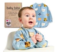 Nombear Waterproof Baby Weaning Bibs with Sleeves for 6-24 Months, 1 Pack