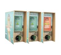 NOMBRE PROPIO Pack 9L Extra Virgin Olive Oil Organic - Olive Oil 9 Lite - 100% Spanish- 6L Picual + 3L Blend Arbequina/Picual - Bag-in-Box Format 3L - Rich in Polyphenols