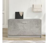 nome wooden shoe storage bench with 1 flap in concrete effect