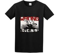 Nomeansno Wrong Vinyl Cd Cover Black Cotton Tee Shirt Men's Clothing Black XXL