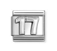 Nomination CLASSIC Silvershine Silver Number 17 Charm 330101/76