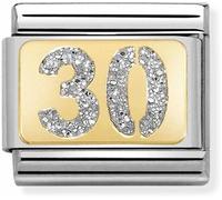 Nomination 30th Birthday Glitter Charm