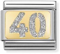 Nomination 40th Birthday Glitter Charm