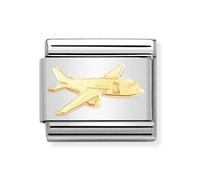 Nomination Aeroplane Yellow Gold Charm
