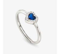 Nomination All My Love Sterling Silver Blue Heart Halo Adjustable Ring 240300/012