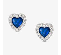 Nomination All My Love Sterling Silver Blue Heart Stud Earrings 240304/012