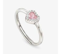 Nomination All My Love Sterling Silver Pink Heart Halo Adjustable Ring 240300/002
