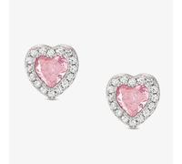 Nomination All My Love Sterling Silver Pink Heart Stud Earrings 240304/002
