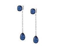 Nomination Allure Long Earrings for woman in Stainless Steel with Blue Crystal. Made in Italy.