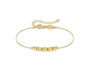 Nomination Armonica 5 Hearts Gold Tone Bracelet 3 x 0.45cm, 15-19cm