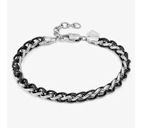 Nomination B-Yond Stainless Steel & Black Double Curb Chain Bracelet 028946/030
