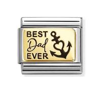 Nomination Gold Best Dad Ever Anchor Charm