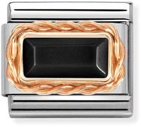 Nomination Black Agate Baguette Stone Charm