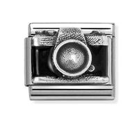 Nomination Black Camera Silver Shine Charm