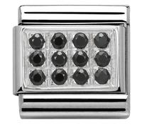Nomination CLASSIC Silvershine Pavé Black CZ Charm 330307/10