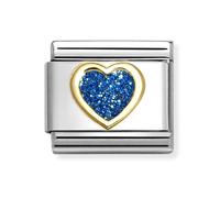 Nomination Blue Glitter Heart Charm